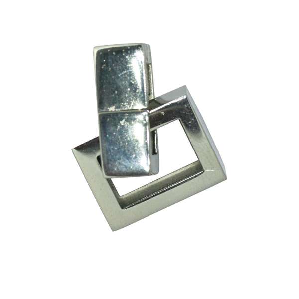 Magnetschliesse 12.5 x 28 mm Silber 925, rhodiniert, poliert