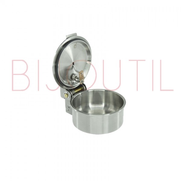 Cleaning container 0.04L, ∅ 75 x H 45mm stainless steel with safety lid