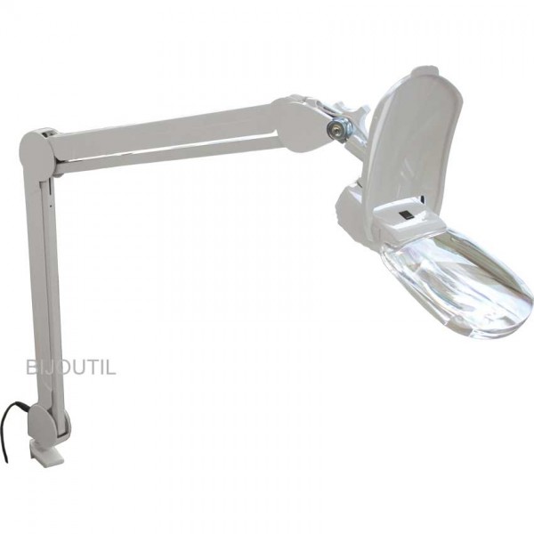 Magnifier LED with clamp, white, adapter 110-240V l